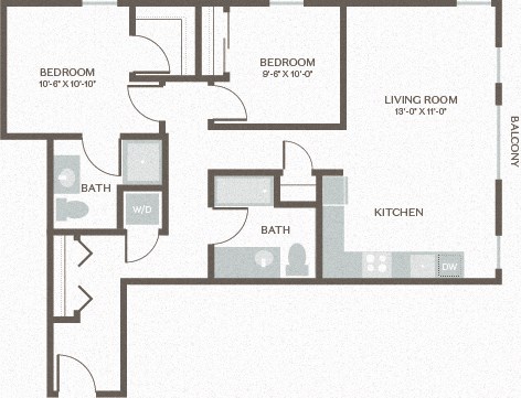 Maris Seattle, WA Two Bed Two Bath 4 1049-1050 SF